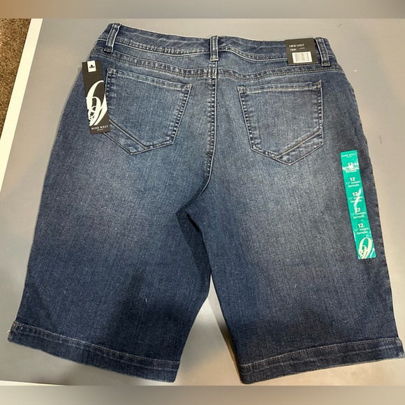 Nine West 11" Inseam Bermuda Jean Shorts Jorts New with Tags - Picture 2 of 7